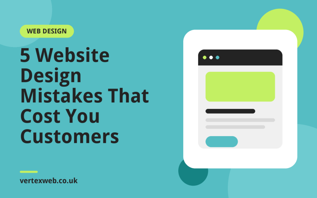 Illustration for the guide: 5 Website Design Mistakes That Cost You Customers