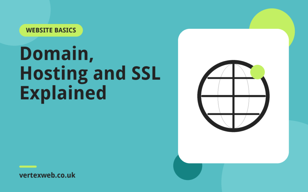 Illustration for the guide: Domain, Hosting and SSL Explained: What Small Businesses Actually Need