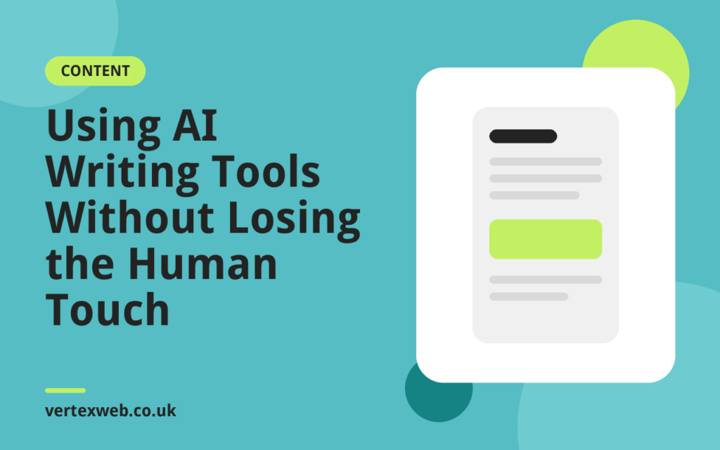 Illustration for the guide: Using AI Writing Tools Without Losing the Human Touch