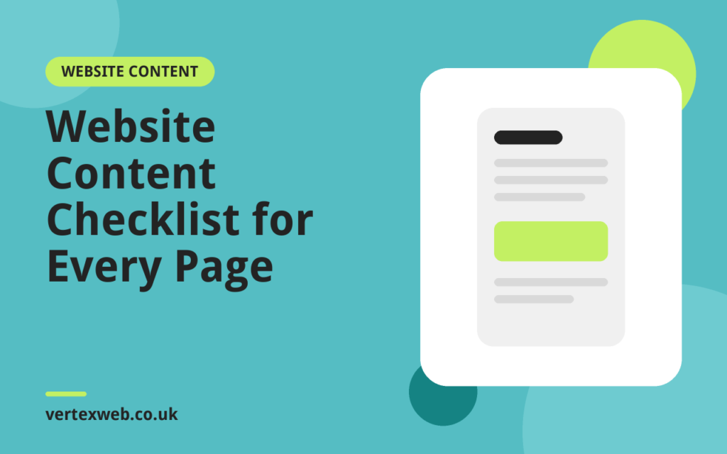 Illustration for the guide: Website Content Checklist: What to Write for Every Page of a Small Business Website
