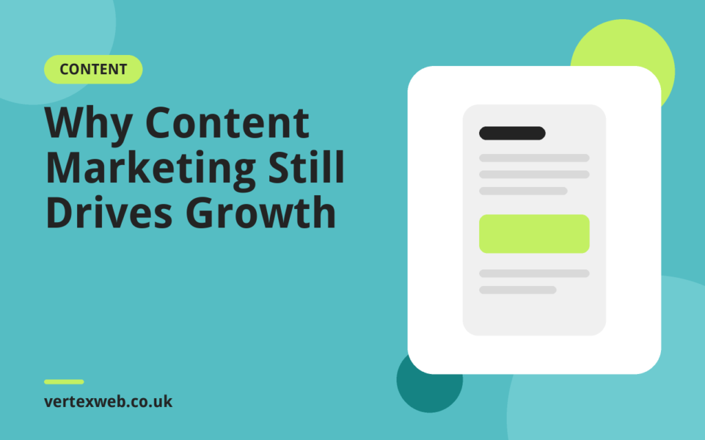Illustration for the guide: Why Content Marketing Still Drives Growth