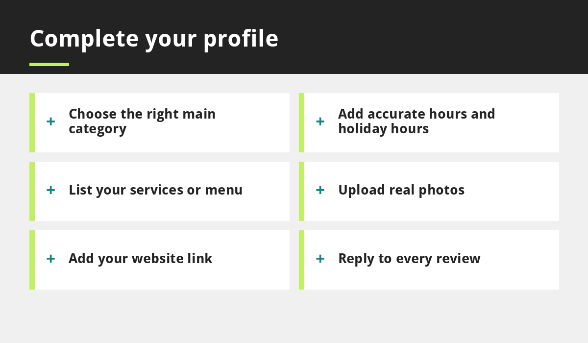 Complete your profile infographic
