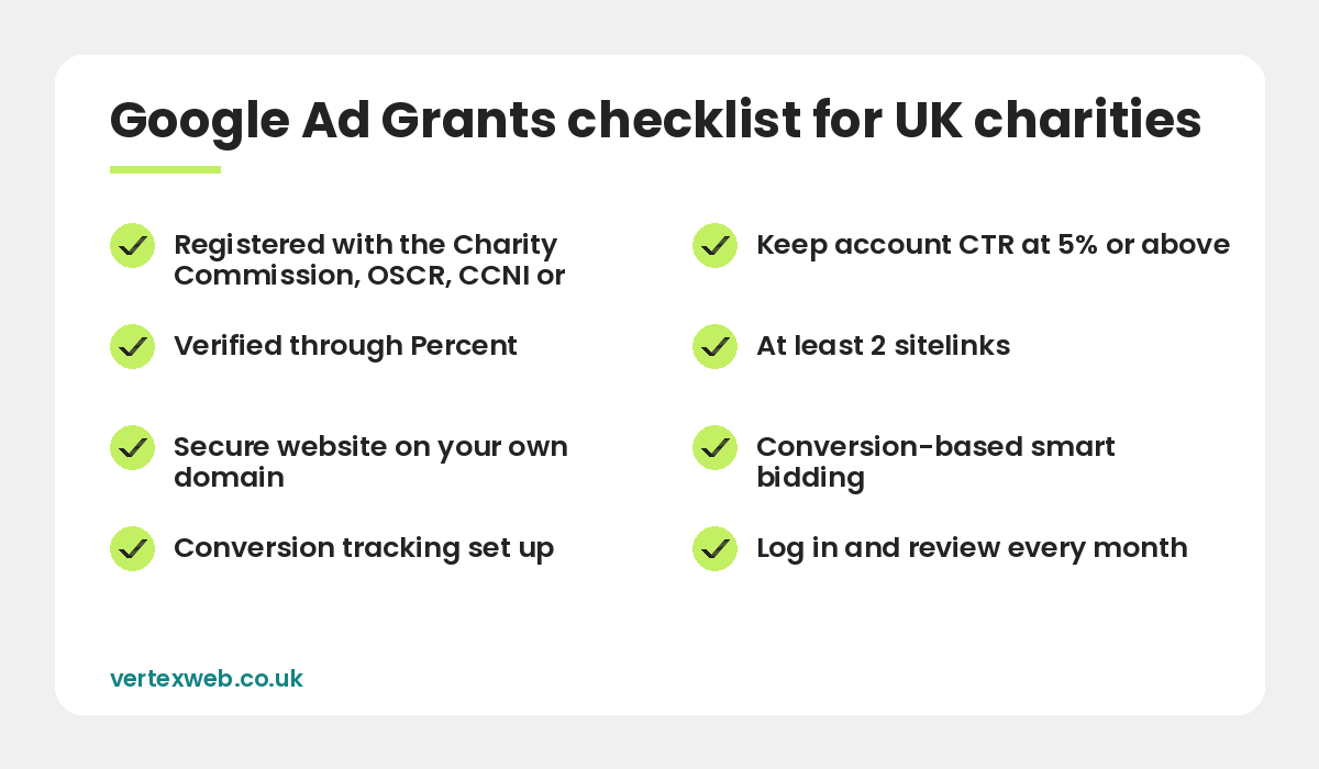 Google Ad Grants for charities: UK eligibility and compliance checklist